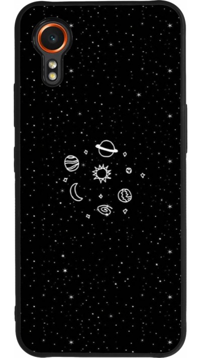 Samsung Galaxy XCover 7 Case Hülle - Silikon schwarz Space Doodle