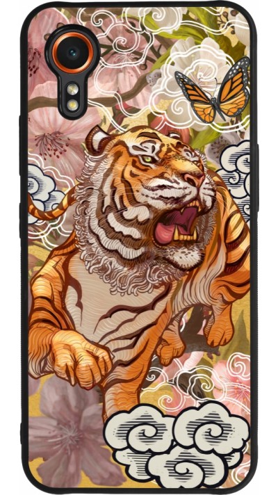 Samsung Galaxy XCover 7 Case Hülle - Silikon schwarz Spring 23 japanese tiger