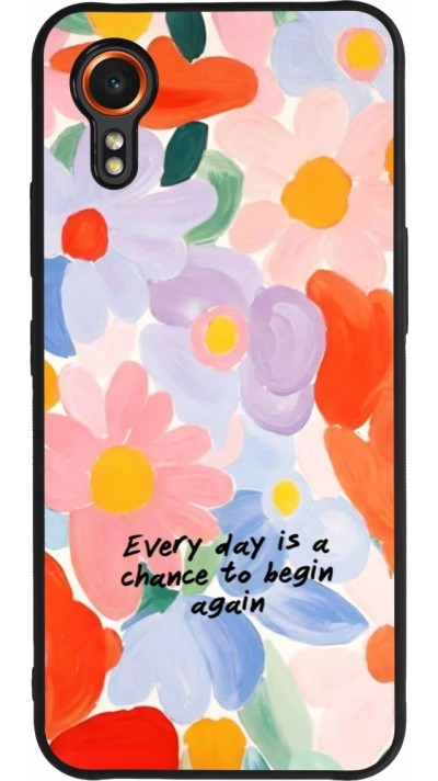 Samsung Galaxy XCover 7 Case Hülle - Silikon schwarz Every day is a chance Spring 2026