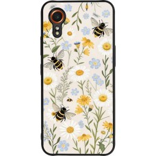 Coque Samsung Galaxy XCover 7 - Silicone rigide noir Pattern bees Spring 2026