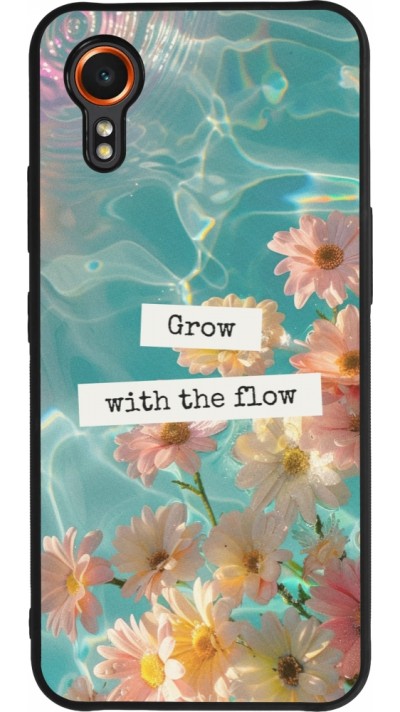Samsung Galaxy XCover 7 Case Hülle - Silikon schwarz Summer 2025 Grow with the flow