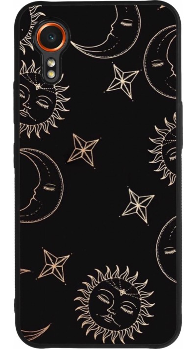 Samsung Galaxy XCover 7 Case Hülle - Silikon schwarz Suns and Moons