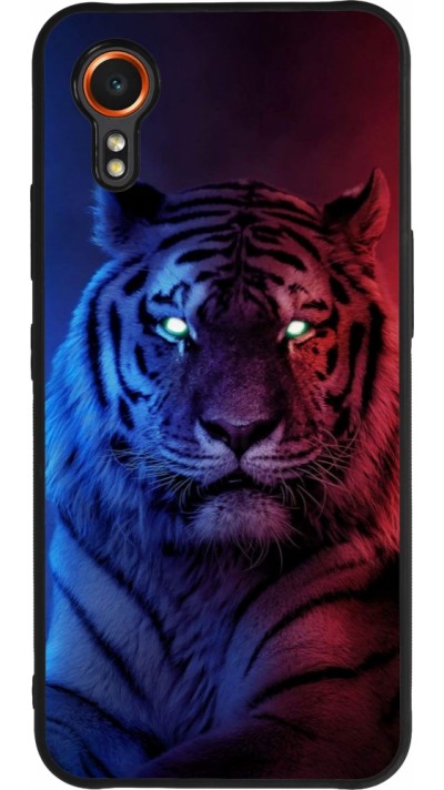 Samsung Galaxy XCover 7 Case Hülle - Silikon schwarz Tiger Blue Red