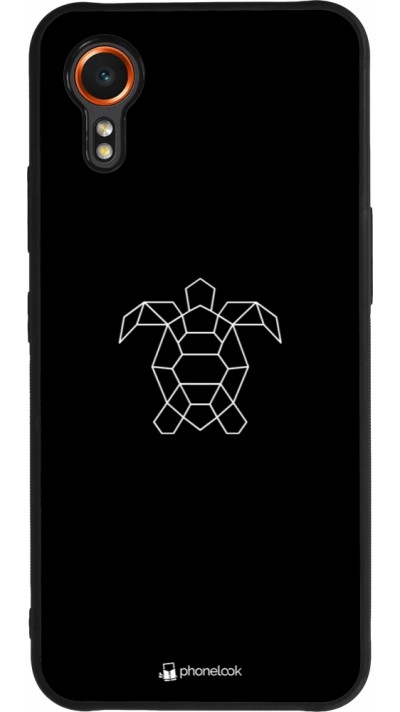 Samsung Galaxy XCover 7 Case Hülle - Silikon schwarz Turtles lines on black