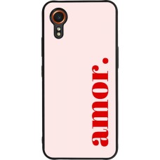 Samsung Galaxy XCover 7 Case Hülle - Silikon schwarz Valentine 2024 amor