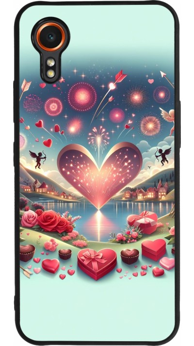 Samsung Galaxy XCover 7 Case Hülle - Silikon schwarz Valentin 2025 Schick