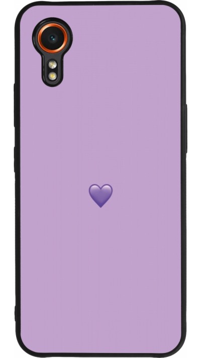 Samsung Galaxy XCover 7 Case Hülle - Silikon schwarz Valentine 2023 purpule single heart