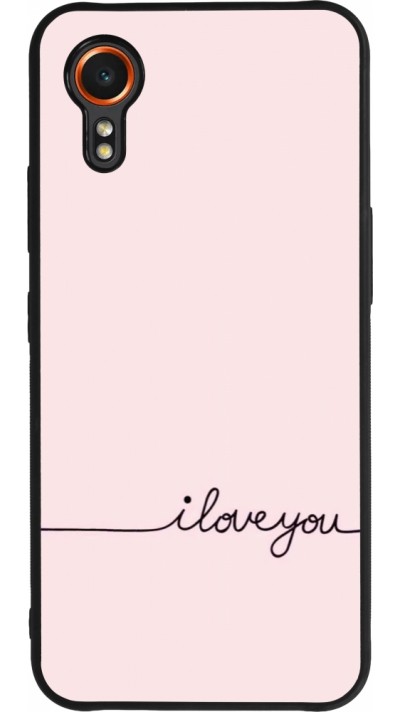 Samsung Galaxy XCover 7 Case Hülle - Silikon schwarz Valentine 2023 i love you writing