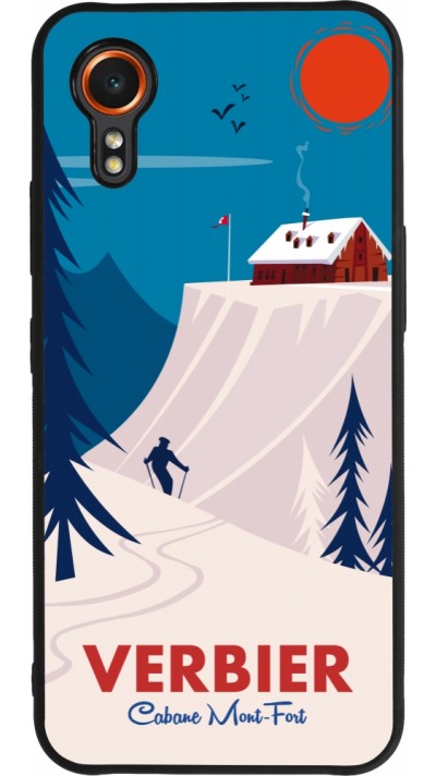 Samsung Galaxy XCover 7 Case Hülle - Silikon schwarz Verbier Cabane Mont-Fort