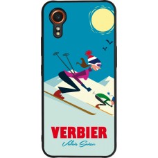 Coque Samsung Galaxy XCover 7 - Silicone rigide noir Verbier Ski Downhill