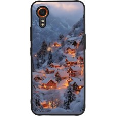 Samsung Galaxy XCover 7 Case Hülle - Silikon schwarz Winter 25 Winter snowy village