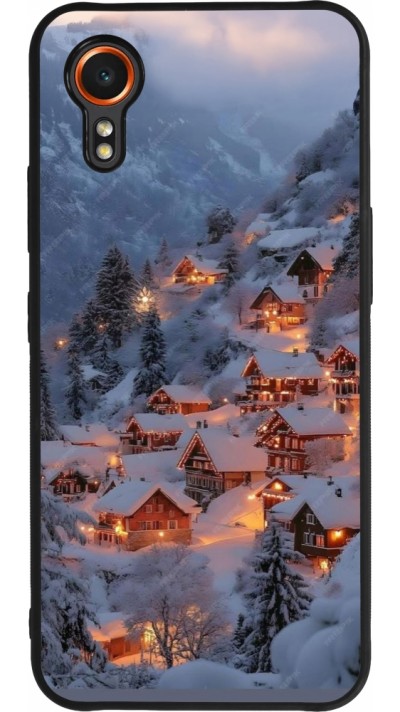 Samsung Galaxy XCover 7 Case Hülle - Silikon schwarz Winter 25 Winter snowy village