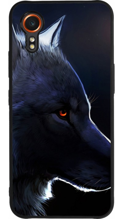 Samsung Galaxy XCover 7 Case Hülle - Silikon schwarz Wolf Shape