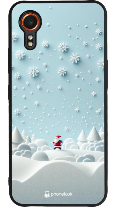 Samsung Galaxy XCover 7 Case Hülle - Silikon schwarz Weihnachten 2023 Kleiner Vater Schneeflocke