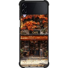 Coque Samsung Galaxy Z Flip3 5G - Silicone rigide noir Autumn 25 Coffee shop