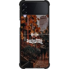 Coque Samsung Galaxy Z Flip3 5G - Silicone rigide noir Autumn 25 Hello autumn