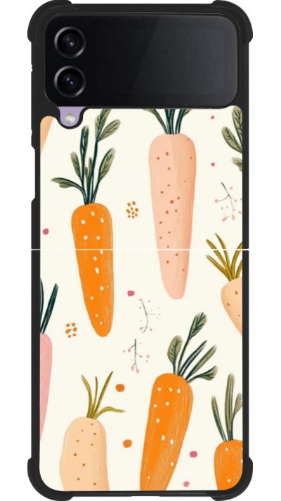 Coque Samsung Galaxy Z Flip3 5G - Silicone rigide noir Easter 2026 Illustration carrots
