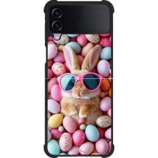 Coque Samsung Galaxy Z Flip3 5G - Silicone rigide noir Easter 2026 Rabbit fun