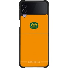 Coque Samsung Galaxy Z Flip3 5G - Silicone rigide noir Maillot de football Australie 2026 personnalisable