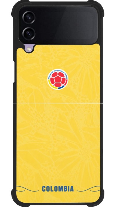Coque Samsung Galaxy Z Flip3 5G - Silicone rigide noir Maillot de football Colombie 2026 personnalisable