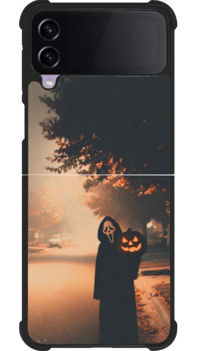 Coque Samsung Galaxy Z Flip3 5G - Silicone rigide noir Halloween 2025 Scream