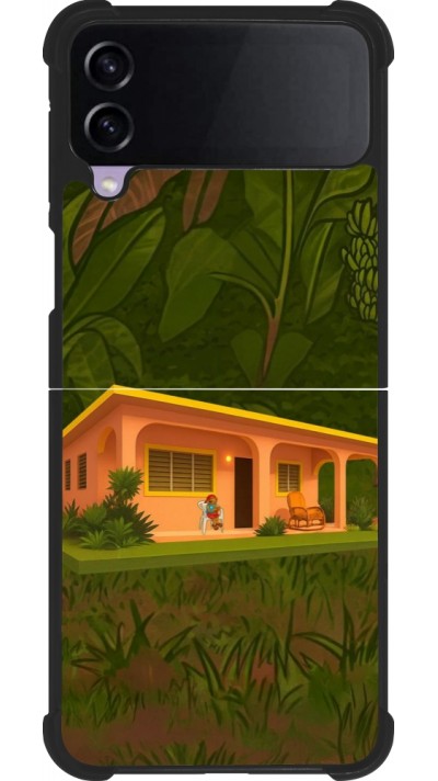 Coque Samsung Galaxy Z Flip3 5G - Silicone rigide noir Benitos house DTMF