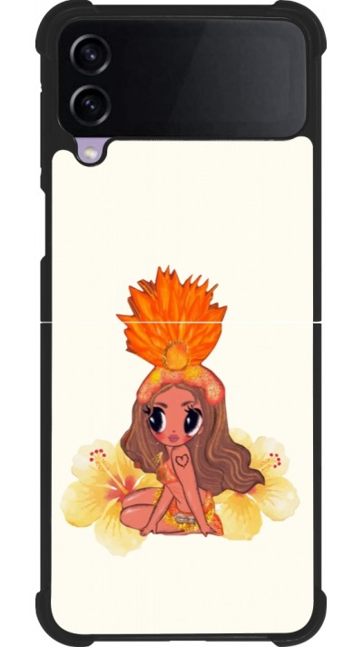 Coque Samsung Galaxy Z Flip3 5G - Silicone rigide noir Karol G Tropicoqueta