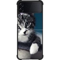 Coque Samsung Galaxy Z Flip3 5G - Silicone rigide noir Meow 23