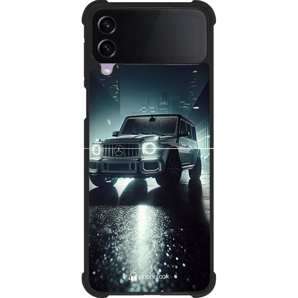Coque Samsung Galaxy Z Flip3 5G - Silicone rigide noir Mercedes G AMG Night