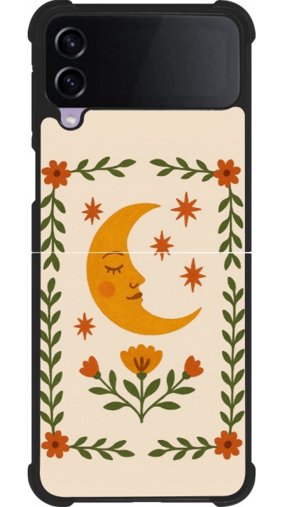 Coque Samsung Galaxy Z Flip3 5G - Silicone rigide noir Half moon stamp 2026