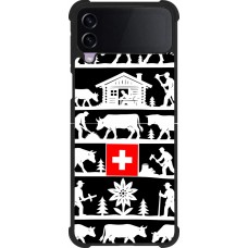 Coque Samsung Galaxy Z Flip3 5G - Silicone rigide noir Poya Suisse 1 noir