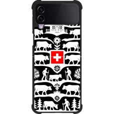 Coque Samsung Galaxy Z Flip3 5G - Silicone rigide noir Poya Suisse 3 noir
