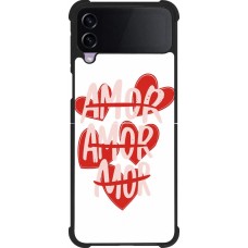 Coque Samsung Galaxy Z Flip3 5G - Silicone rigide noir Saint Valentines Day 26 Amor
