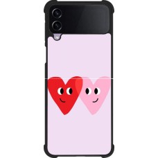 Coque Samsung Galaxy Z Flip3 5G - Silicone rigide noir Saint Valentines Day 26 Heart