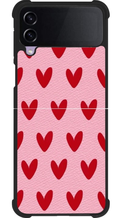 Coque Samsung Galaxy Z Flip3 5G - Silicone rigide noir Saint Valentines Day 26 Pattern heart