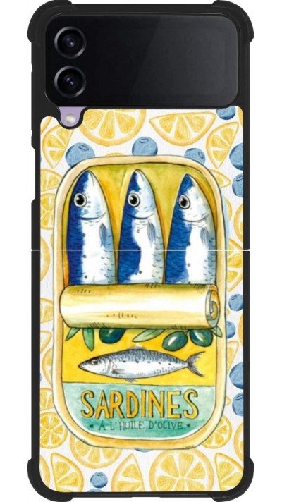 Coque Samsung Galaxy Z Flip3 5G - Silicone rigide noir Sardines in oil 2026