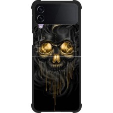 Coque Samsung Galaxy Z Flip3 5G - Silicone rigide noir Skull 02