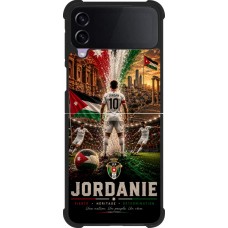 Coque Samsung Galaxy Z Flip3 5G - Silicone rigide noir Football Jordanie splash 2026