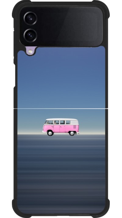 Coque Samsung Galaxy Z Flip3 5G - Silicone rigide noir Spring 23 pink bus