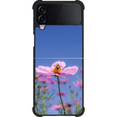 Coque Samsung Galaxy Z Flip3 5G - Silicone rigide noir Bee on a flower 2026