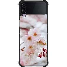Coque Samsung Galaxy Z Flip3 5G - Silicone rigide noir Cherry tree 2026