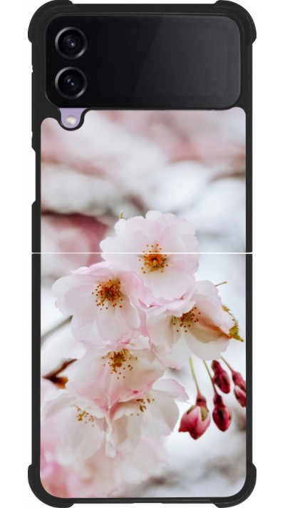 Coque Samsung Galaxy Z Flip3 5G - Silicone rigide noir Cherry tree 2026