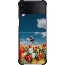 Coque Samsung Galaxy Z Flip3 5G - Silicone rigide noir Hot air balloon Spring 2026
