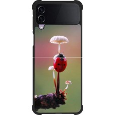Coque Samsung Galaxy Z Flip3 5G - Silicone rigide noir Ladybird on a mushroom 2026