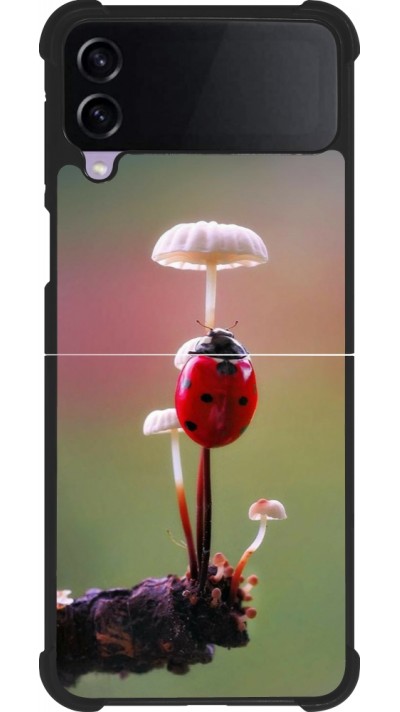 Coque Samsung Galaxy Z Flip3 5G - Silicone rigide noir Ladybird on a mushroom 2026