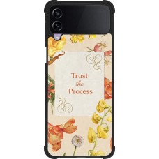 Coque Samsung Galaxy Z Flip3 5G - Silicone rigide noir Trust the process 2026