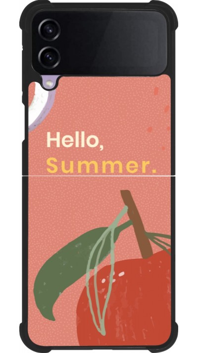 Coque Samsung Galaxy Z Flip3 5G - Silicone rigide noir Summer 2025 Hello summer