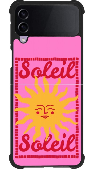 Coque Samsung Galaxy Z Flip3 5G - Silicone rigide noir Sun sun 2026