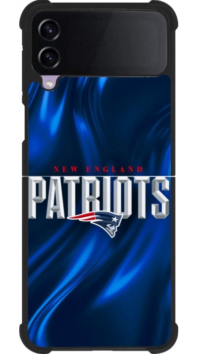 Coque Samsung Galaxy Z Flip3 5G - Silicone rigide noir Super Bowl 26 Patriots 2