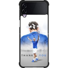 Coque Samsung Galaxy Z Flip3 5G - Silicone rigide noir Thank you Roger